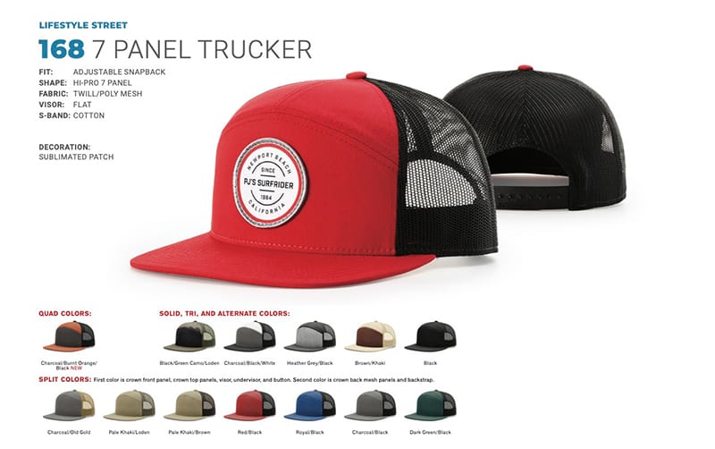 Richardson 7 panel trucker hat