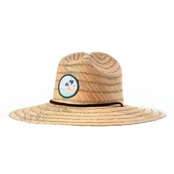custom straw hats with patches