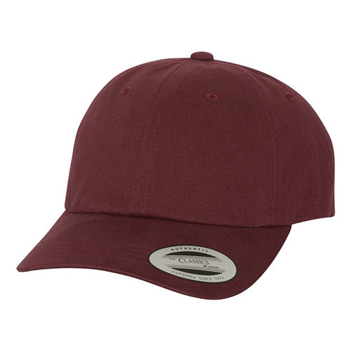 Maroon Dad Hat by Yupoong