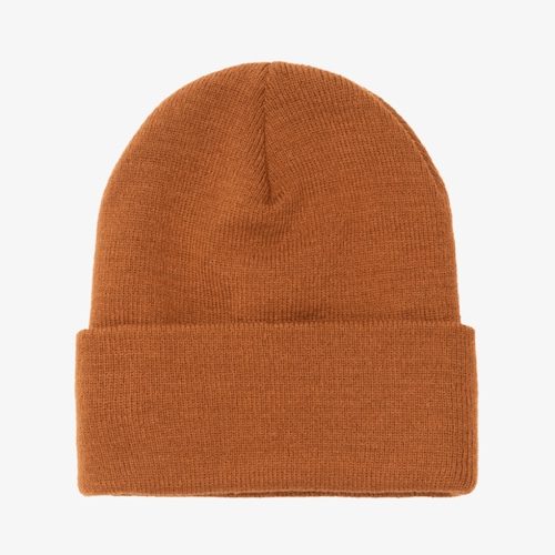 Caramel color cuffed winter cap