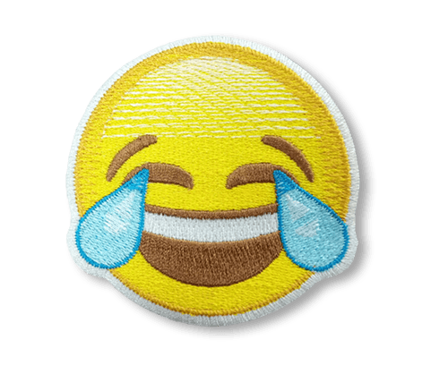 embroidered emoji patch