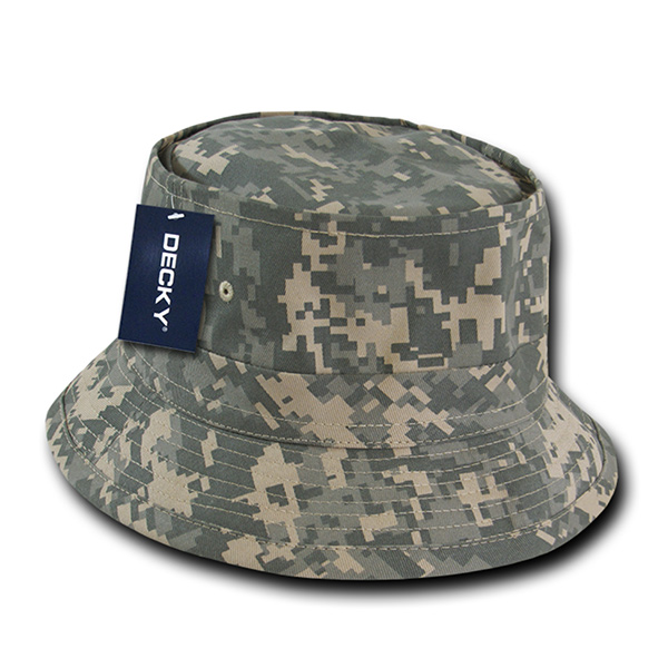 e4Hats.com Fly Fishing Embroidered Pigment Dyed Bucket Hat - Camo