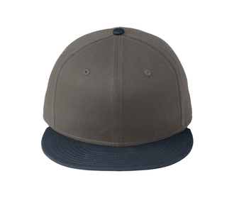 new_era_snapback_front charcoal grey snapback front view
