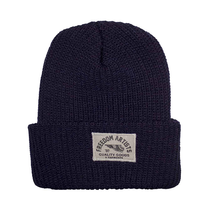 custom beanies made in usa navy color